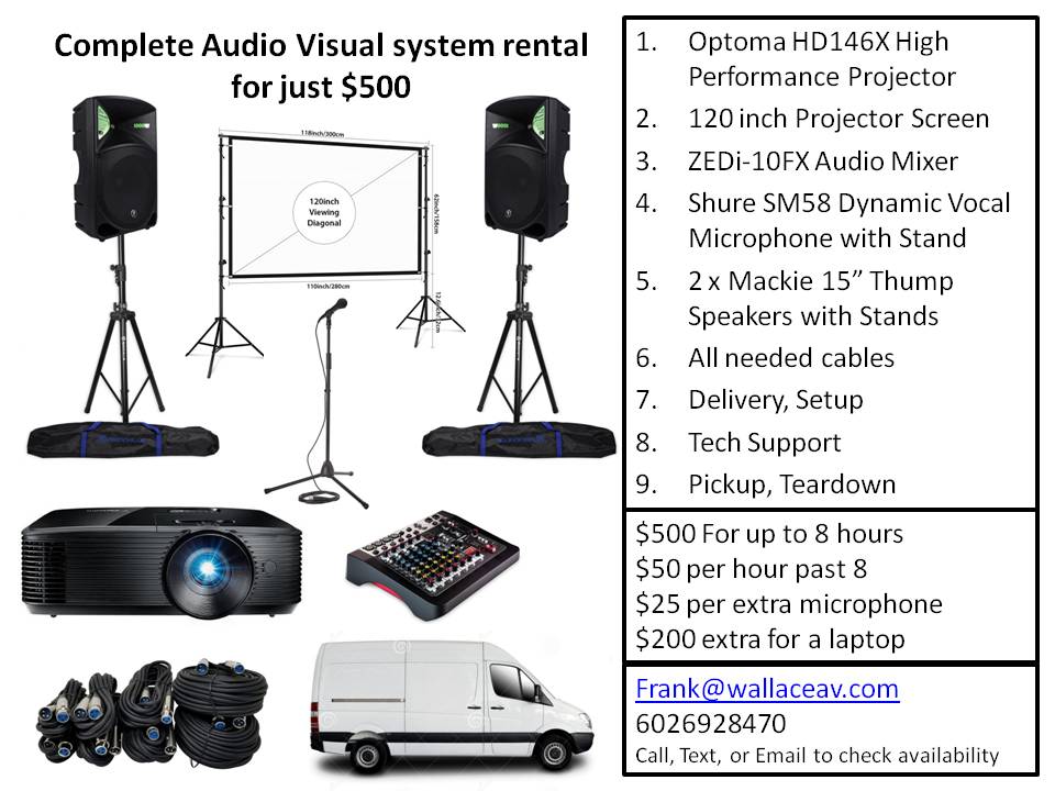 Services – Wallace Family Audio Visual & Party Rentals